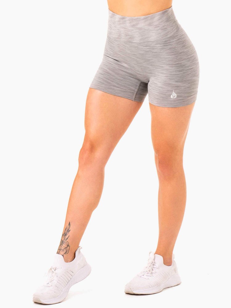 Ryderwear Evolve Seamless High Waisted Shorts Szare | PDMVLS012