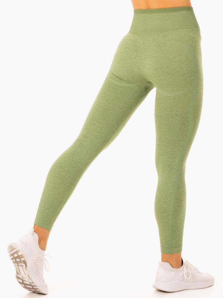 Ryderwear Excel Seamless High Waisted Leggings Zielone | FNBZCE035