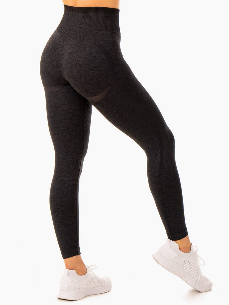 Ryderwear Excel Seamless High Waisted Leggings Czarne | SUTCIB879