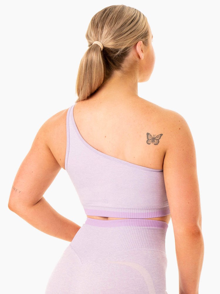 Ryderwear Excel Seamless One Shoulder Sports Bra Lawenda | RXTDLS384