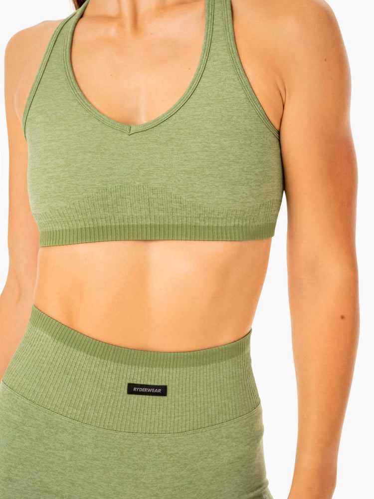 Ryderwear Excel Seamless Sports Bra Zielone | WXLQVB472