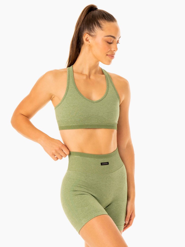 Ryderwear Excel Seamless Sports Bra Zielone | WXLQVB472