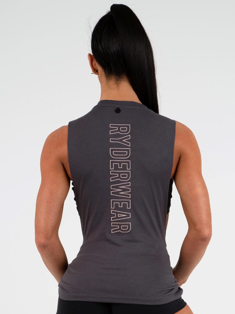 Ryderwear Extra Baller Tank Charcoal | IUKWEC539