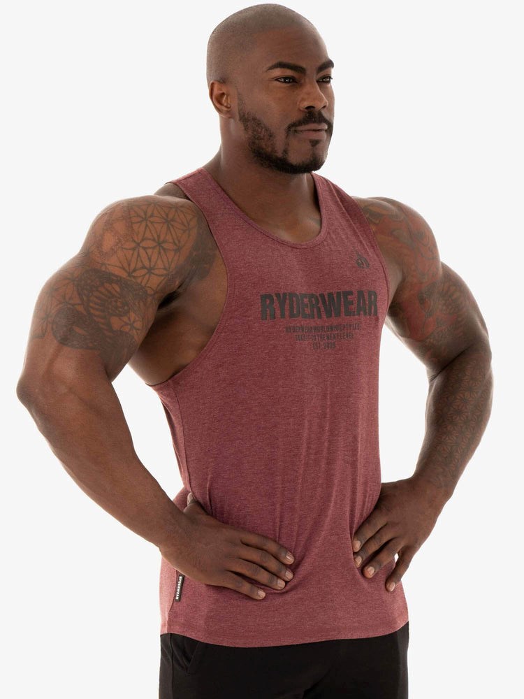 Ryderwear Focus Baller Tank Bordowe | KESVGL562