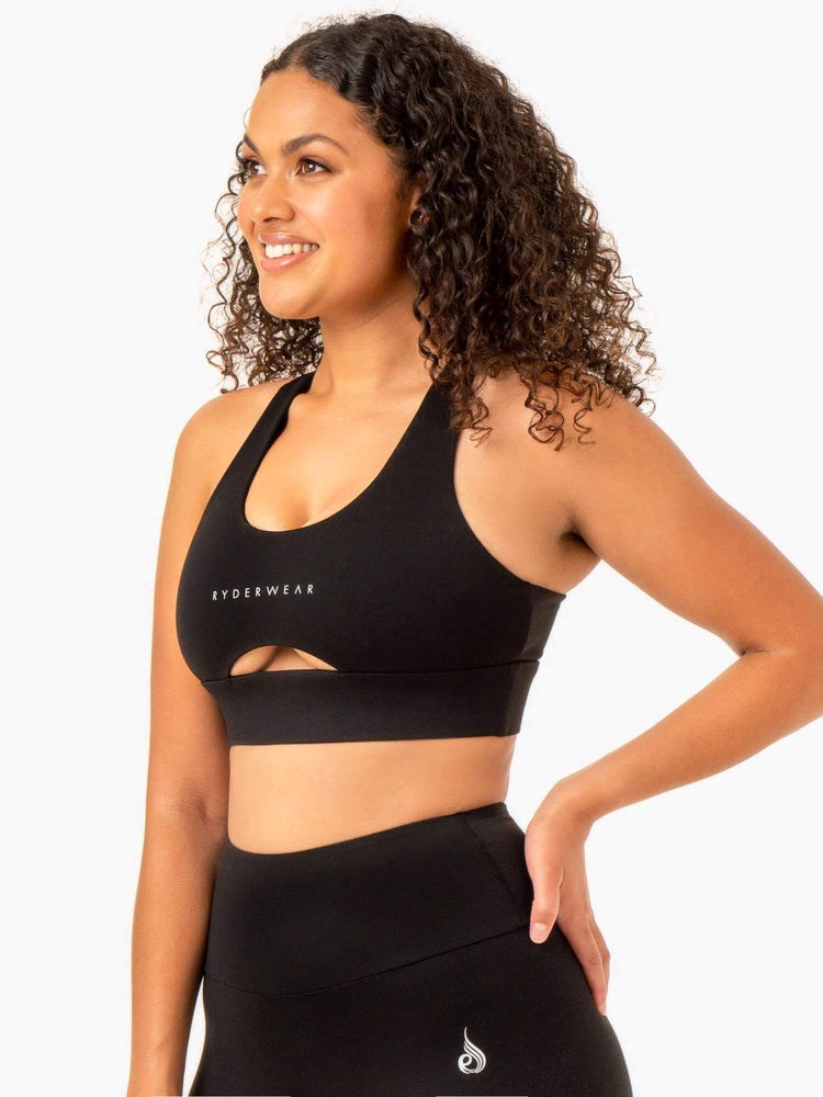 Ryderwear Focus Contour Sports Bra Czarne | PTHUEN782