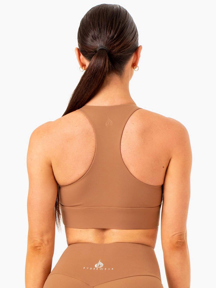 Ryderwear Focus Contour Sports Bra Mocha | YETAZR853