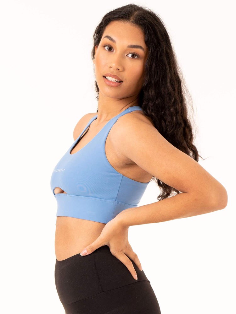 Ryderwear Focus Contour Sports Bra Niebieskie | OTWXBI431