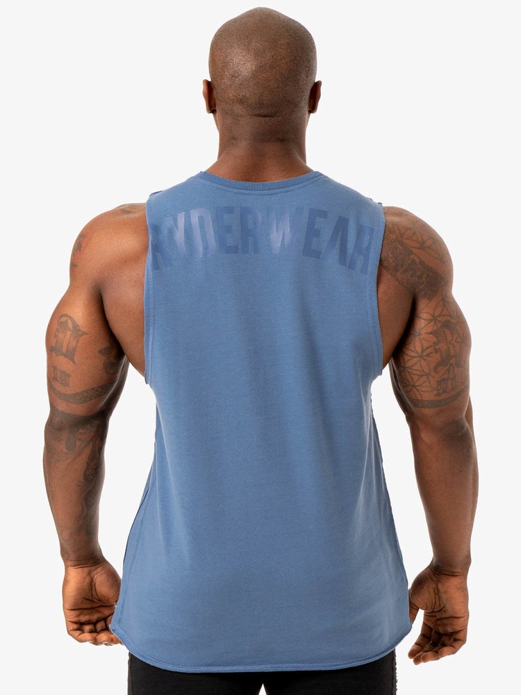 Ryderwear Force Fleece Tank Niebieskie | JQSANM836