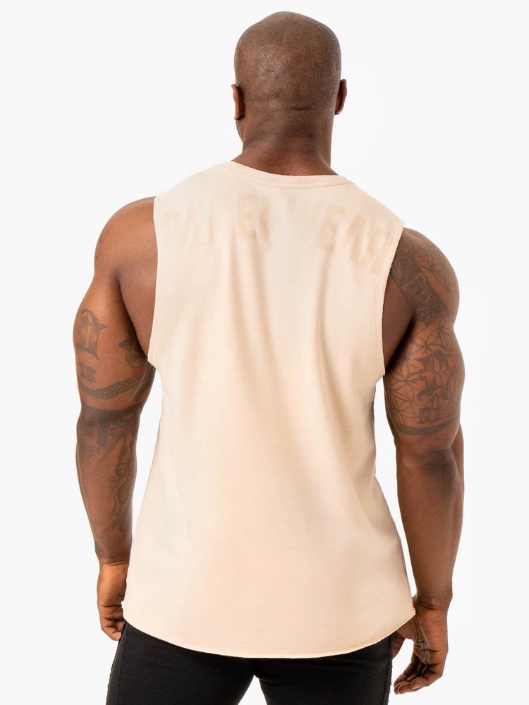 Ryderwear Force Fleece Tank Sand | VCDFRP206