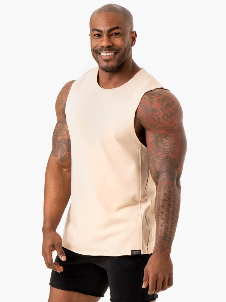 Ryderwear Force Fleece Tank Sand | VCDFRP206