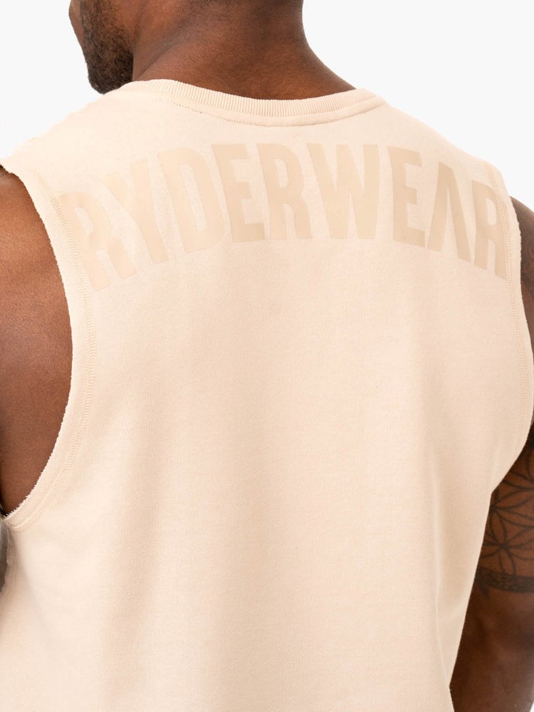 Ryderwear Force Fleece Tank Sand | VCDFRP206