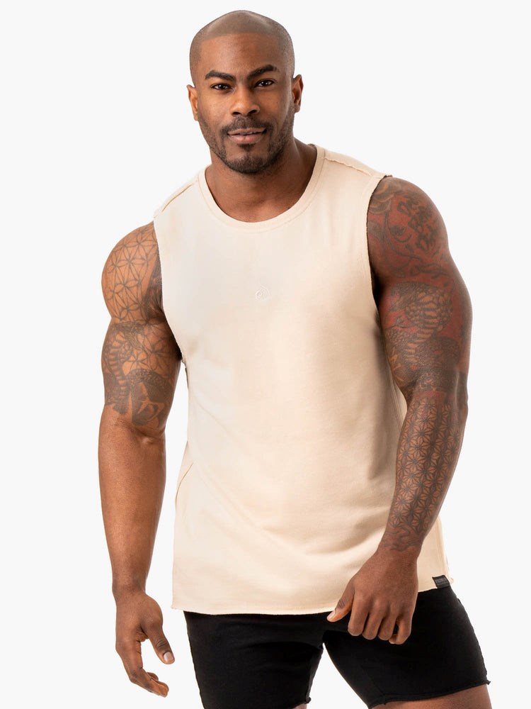 Ryderwear Force Fleece Tank Sand | VCDFRP206