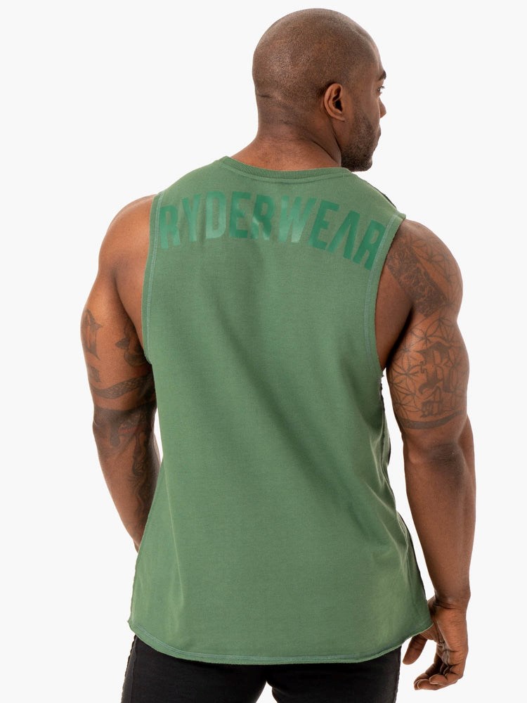 Ryderwear Force Fleece Tank Zielone | RLFNPY863