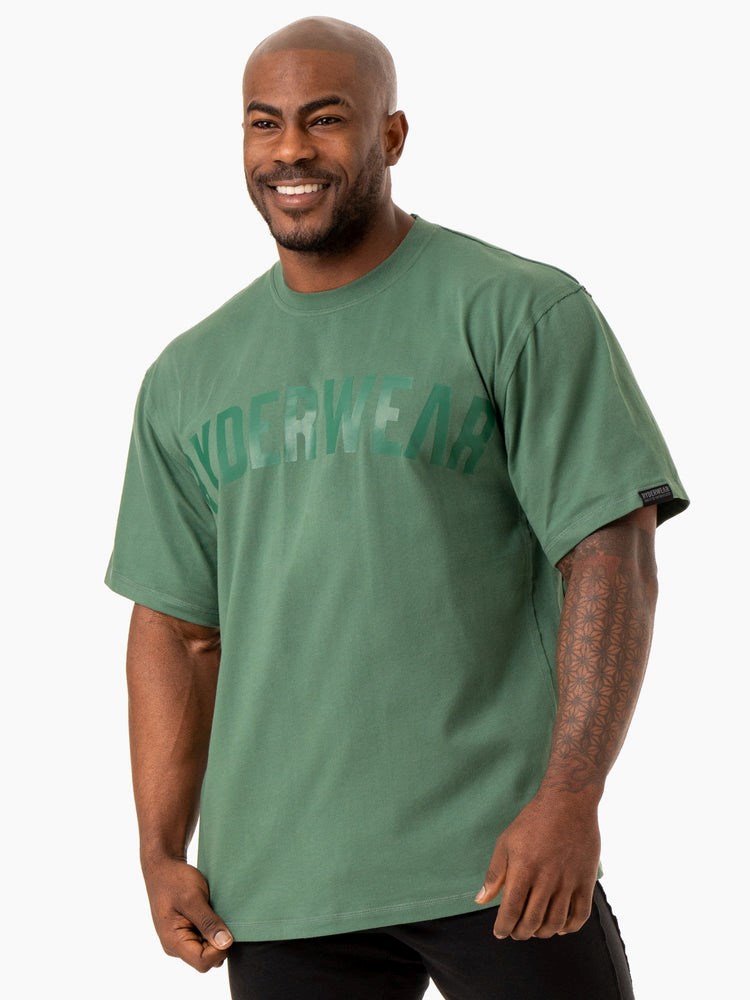 Ryderwear Force Oversized T-Shirt Zielone | TUKEXM072