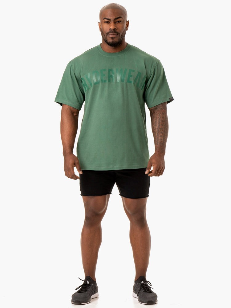 Ryderwear Force Oversized T-Shirt Zielone | TUKEXM072