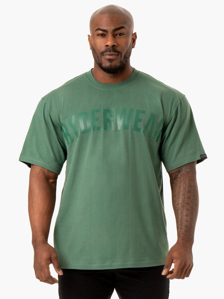 Ryderwear Force Oversized T-Shirt Zielone | TUKEXM072