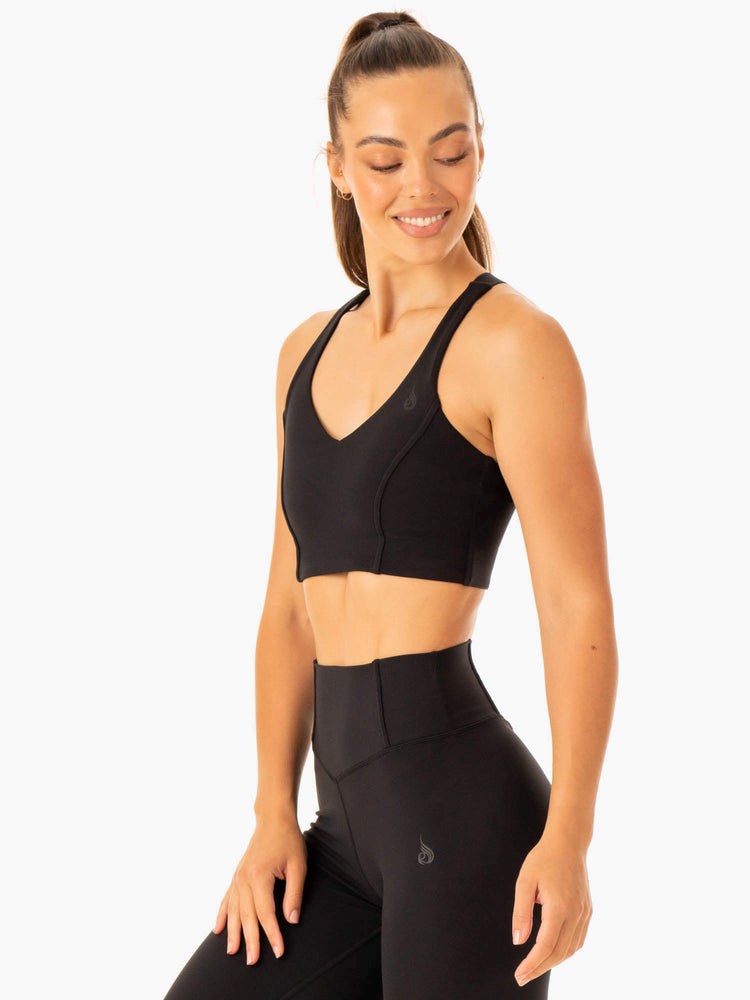 Ryderwear Form Sports Bra Czarne | YRSQTA012