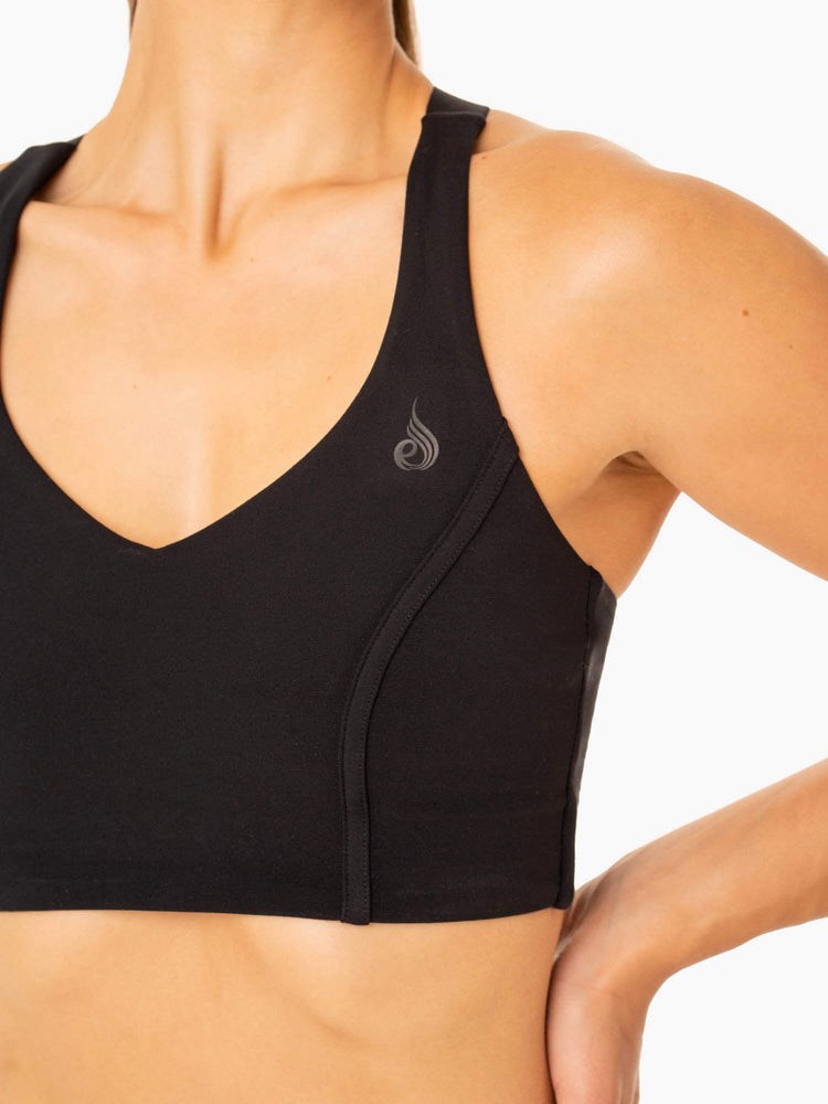 Ryderwear Form Sports Bra Czarne | YRSQTA012