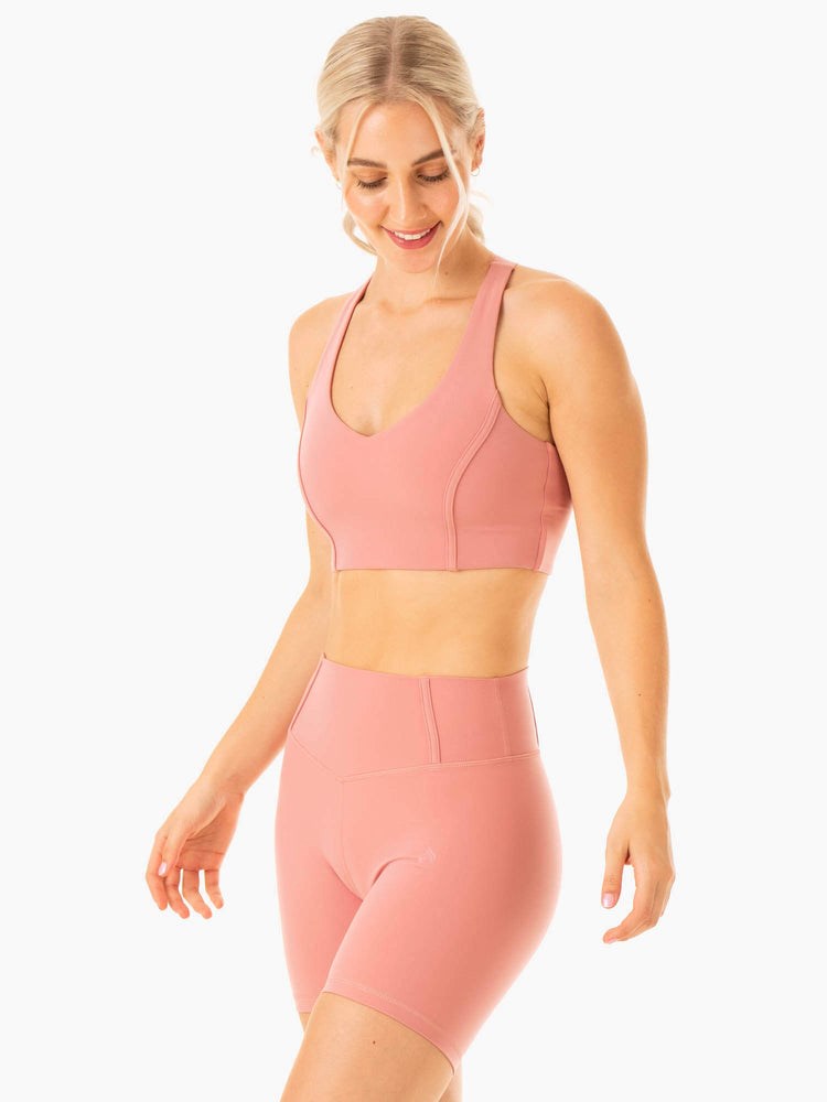 Ryderwear Form Sports Bra Różowe | VUMOKI130