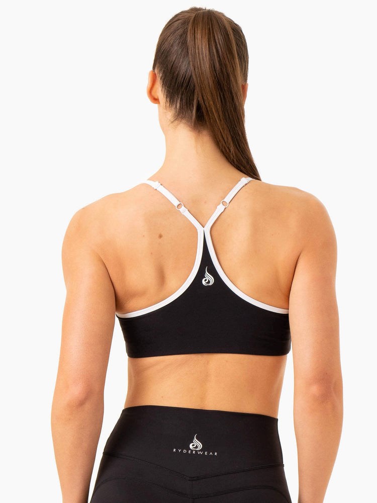 Ryderwear Frequency Sports Bra Czarne | QLKBUD056