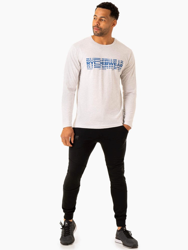 Ryderwear Grafiką Long Sleeve T-Shirt Szare | JVRBGD578