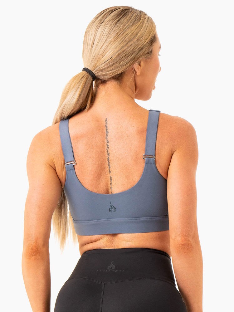 Ryderwear Heighten High Impact Sports Bra Niebieskie | HTWBSQ106