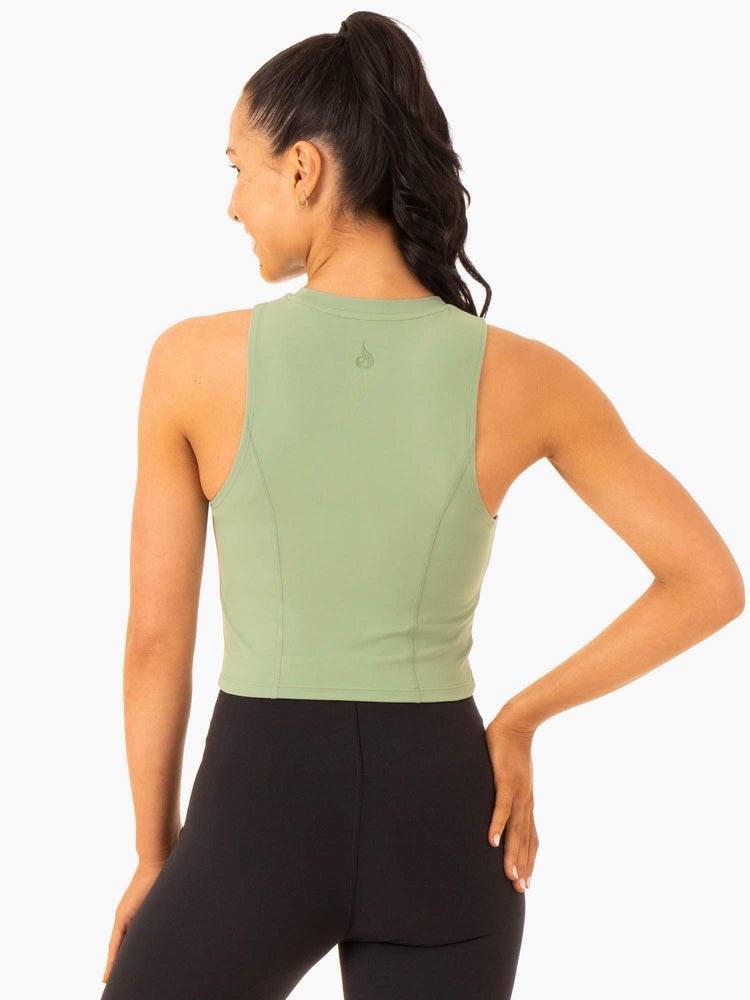 Ryderwear Highlight Compression Tank Zielone | BOIUQW326