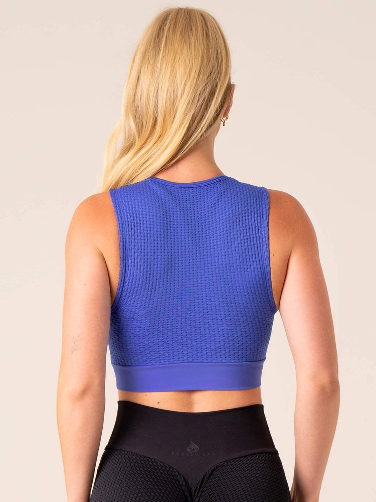 Ryderwear Honeycomb Seamless Tank Cobalt | EJTQMO736