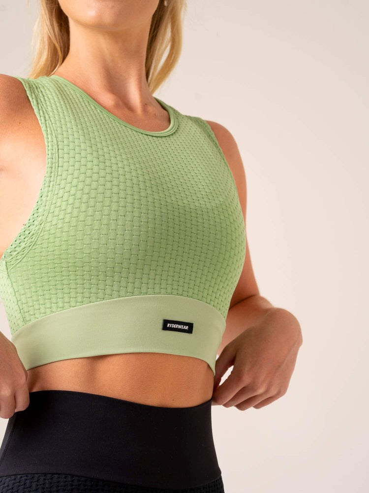 Ryderwear Honeycomb Seamless Tank Sage | XFTRDJ758