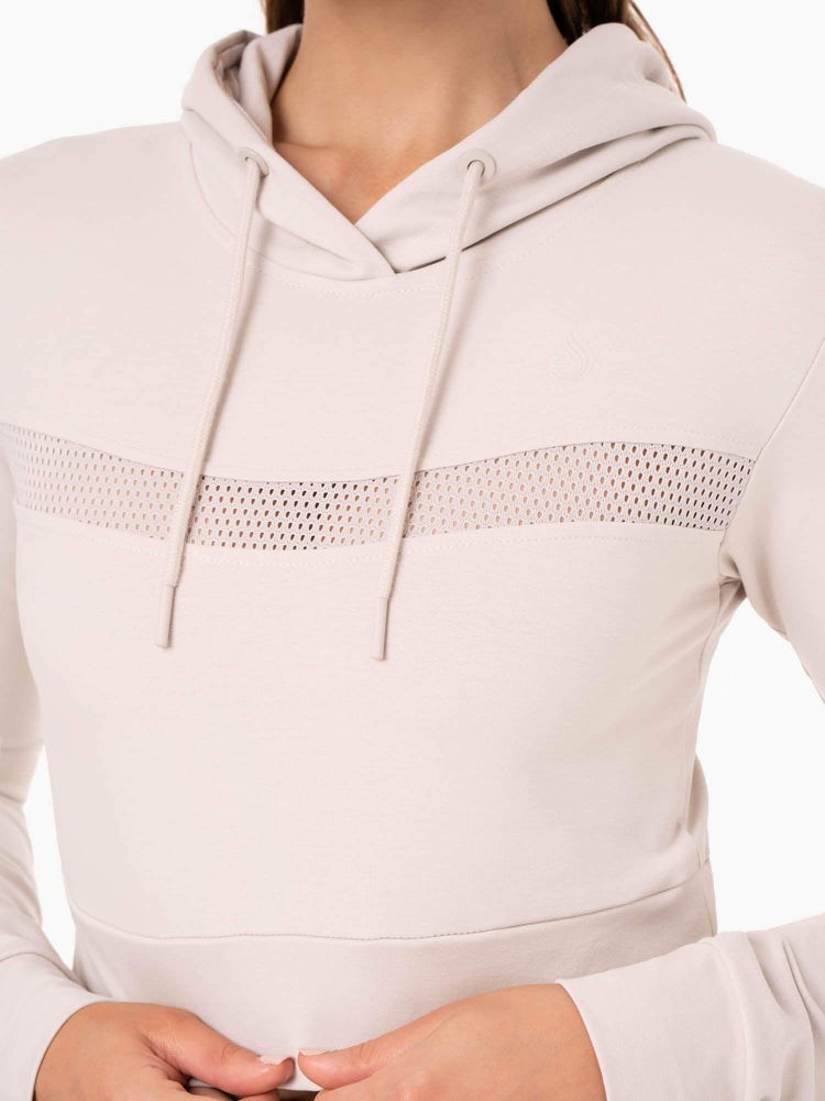 Ryderwear Hybryd Fitted Hoodie Ivory | MLHTNG284