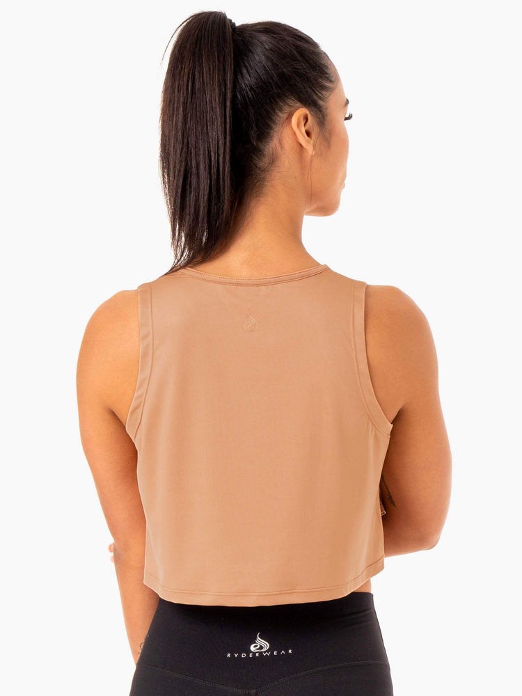 Ryderwear Hybryd Muscle Tank Tan | BONCPJ481