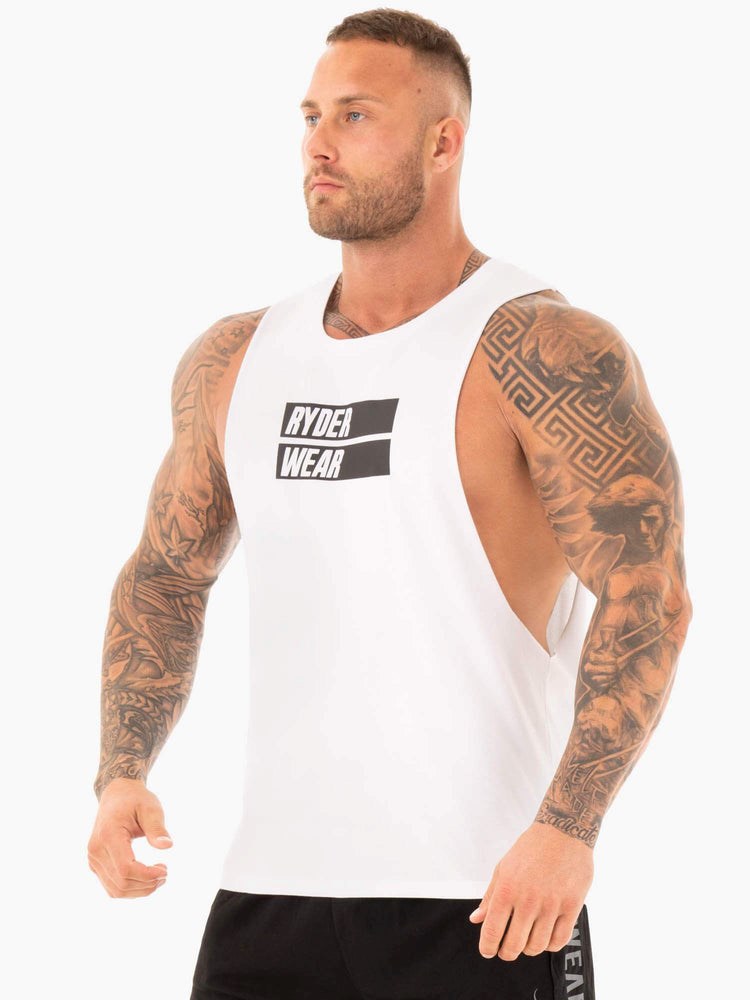 Ryderwear Iron Baller Tank Białe | AOHKUE401