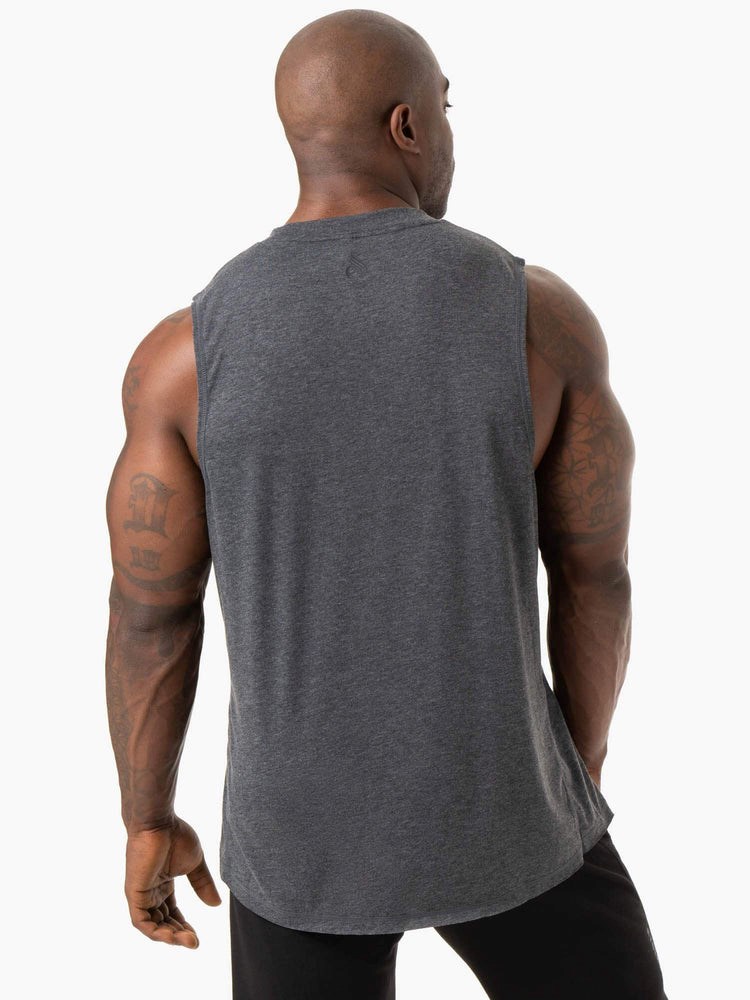 Ryderwear Iron Baller Tank Charcoal Marl | HSABZV832