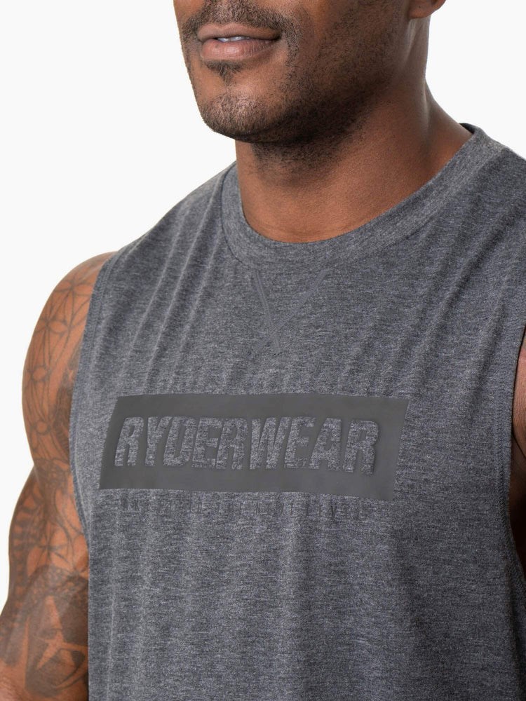 Ryderwear Iron Baller Tank Charcoal Marl | HSABZV832