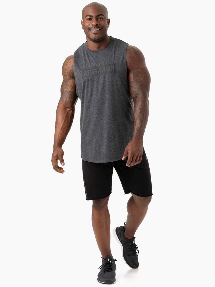 Ryderwear Iron Baller Tank Charcoal Marl | HSABZV832