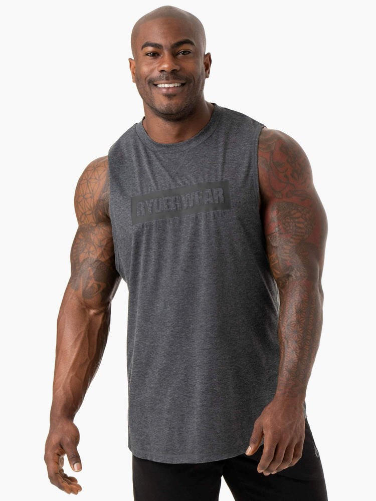 Ryderwear Iron Baller Tank Charcoal Marl | HSABZV832