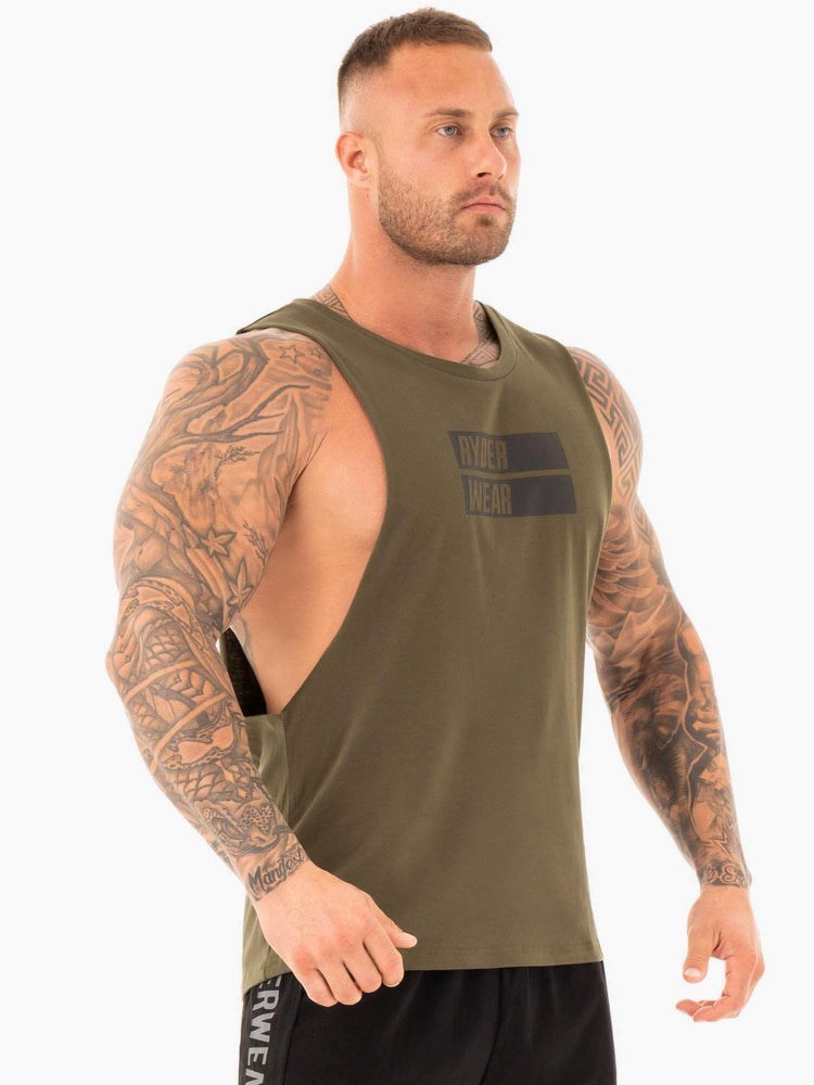 Ryderwear Iron Baller Tank Khaki | XBMSGW547