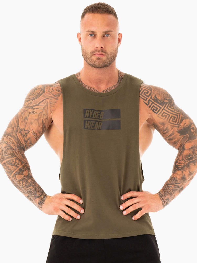 Ryderwear Iron Baller Tank Khaki | XBMSGW547