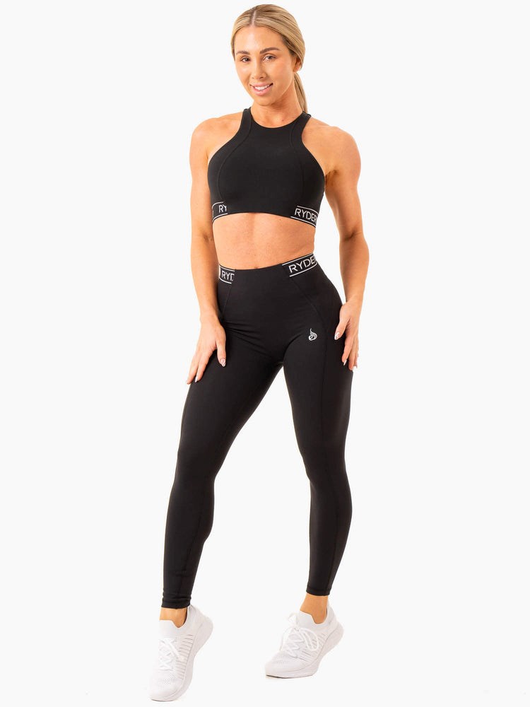 Ryderwear Level Up High Impact Sports Bra Czarne | FASEND602