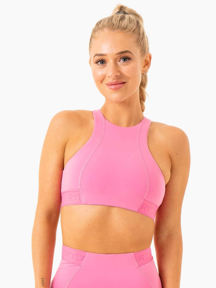 Ryderwear Level Up High Impact Sports Bra Różowe | WKXBSE793