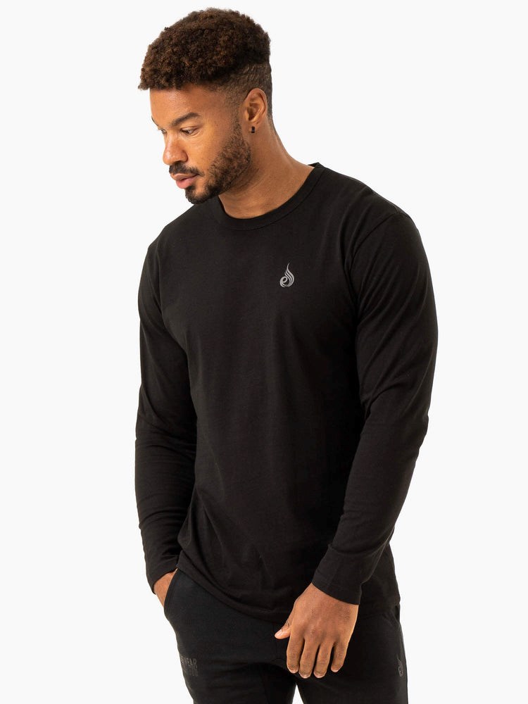 Ryderwear Lift Long Sleeve T-Shirt Czarne | QBMRZF624