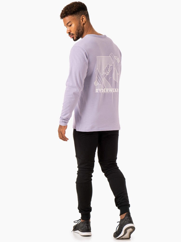 Ryderwear Lift Long Sleeve T-Shirt Lawenda | QKHWYA196