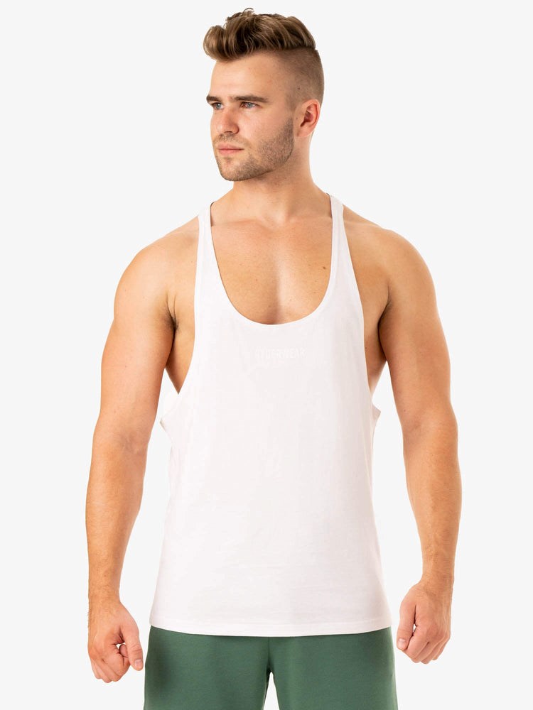 Ryderwear Limitless Stringer T-Back Białe | SINAMB062