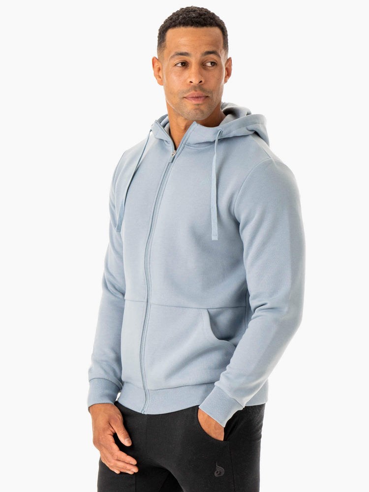 Ryderwear Limitless Zip Up Jacket Niebieskie | HNSOMX186