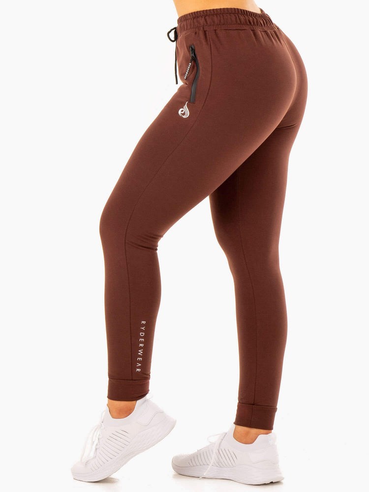 Ryderwear Luxe Track Pants Czekolada | CHQVAU134