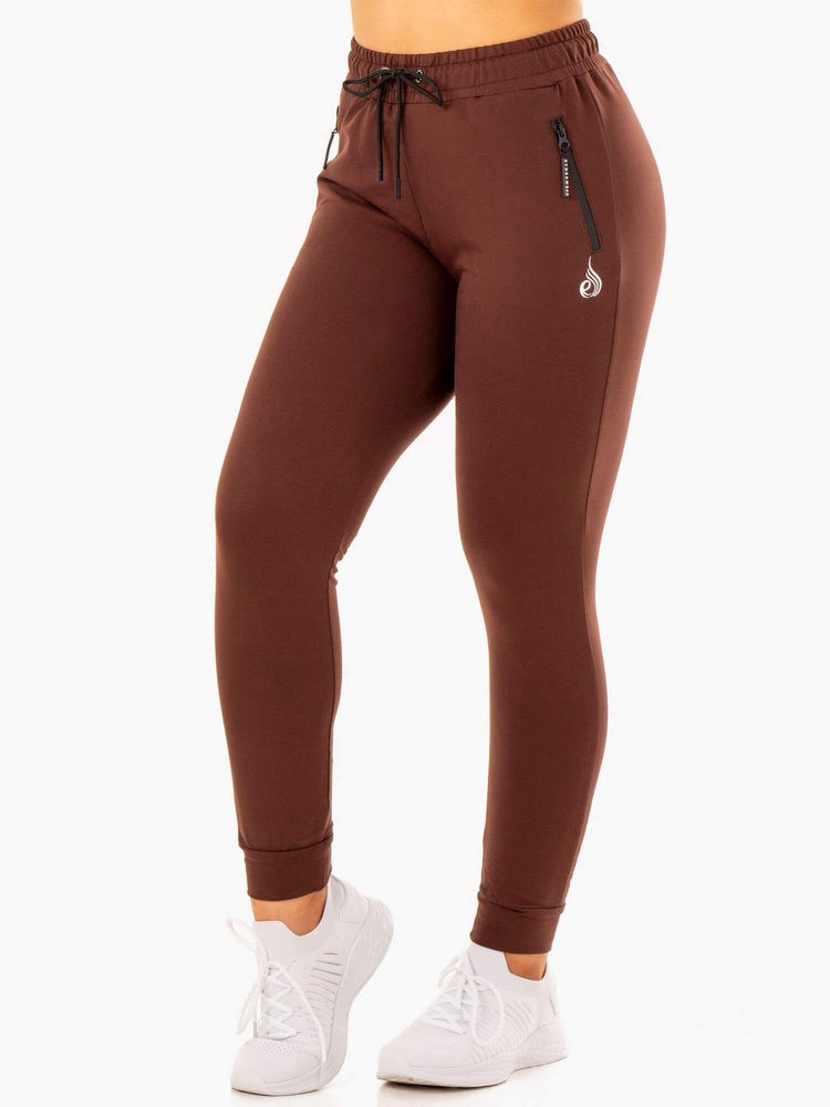 Ryderwear Luxe Track Pants Czekolada | CHQVAU134