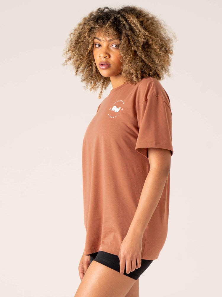 Ryderwear Momentum Oversized T-Shirt Clay | XPCDGI498