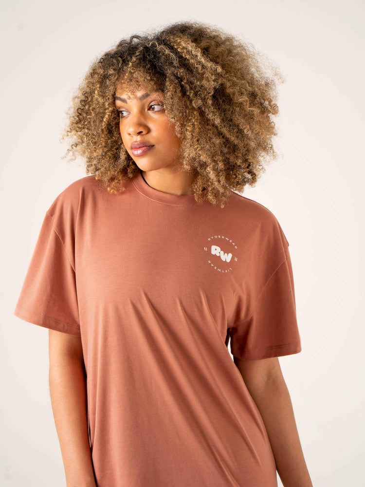 Ryderwear Momentum Oversized T-Shirt Clay | XPCDGI498