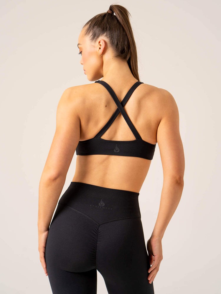 Ryderwear Momentum Twist Sports Bra Czarne | BYWIKD415