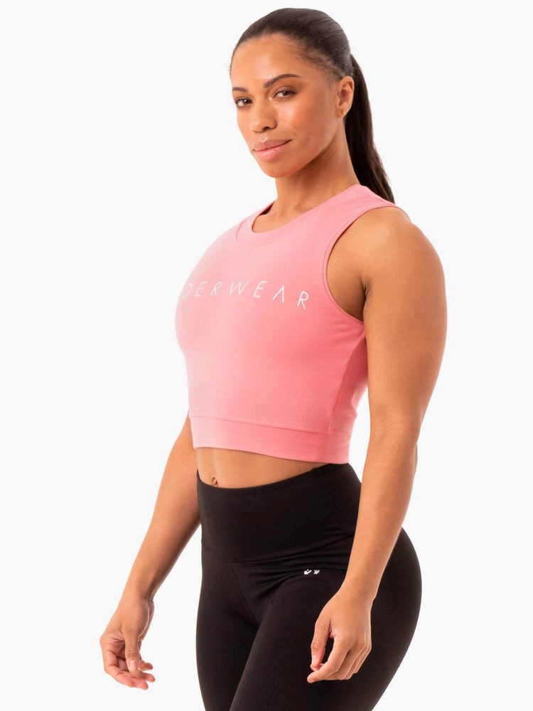 Ryderwear Motion Crop Top Różowe Różowe | JDCHRK761